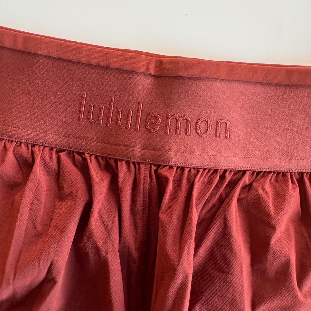 Lululemon License to Train SHR Lined Short 3.5 Cacao Red Brown LW7DTLS Size L - Picture 5 of 8